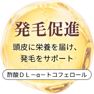 発毛促進 頭皮に栄養を届け、発毛をサポート（酢酸DL-α-トコフェロール）
